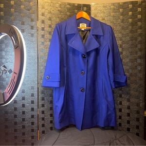 Anne Klein Royal Blue Trench Coat